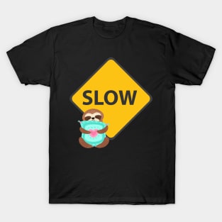 Sleeping Sloth Snuggling a Pillow T-Shirt